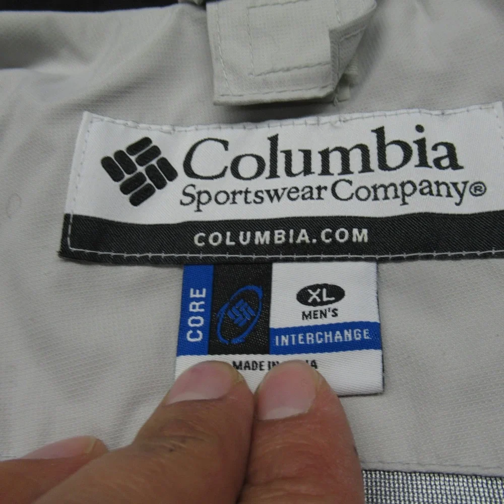 Columbia Jacket Mens XL Black Interchange Vertex Removable Liner Waterproof 3in1
